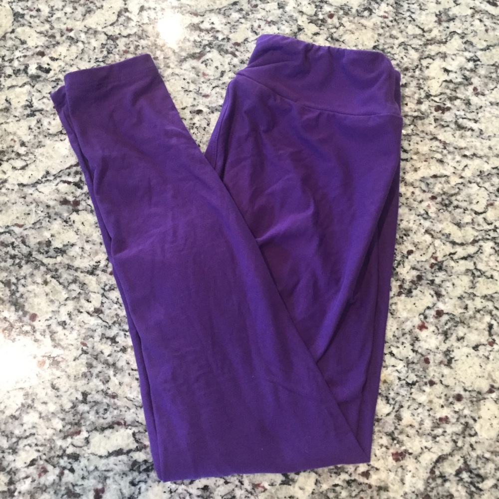 Solid purple One Size LuLaRoe Leggings